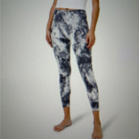 Lululemon Wunder Under High-Rise Tight 25" *Luxtreme Marble Dye Classic Navy 4 - Picture 9 of 9